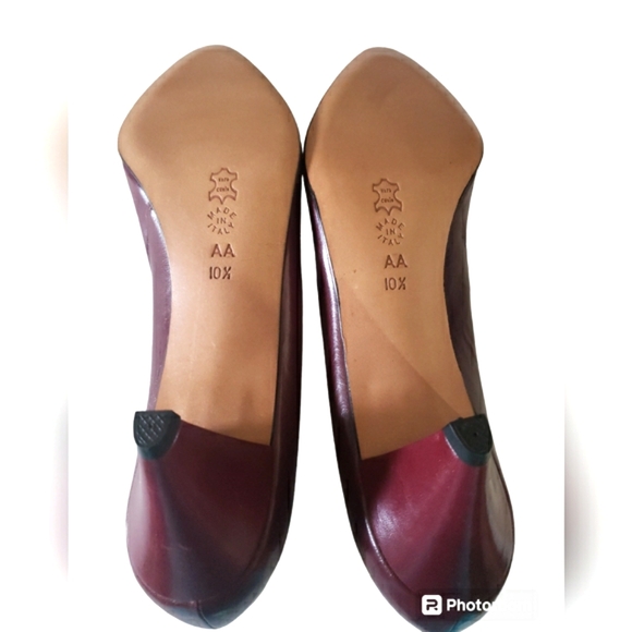 Vero Cuoio Camille Unglik Italian Designer Vintage Red/ Maroon Heels Size 10.5 - Picture 6 of 14